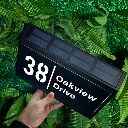 Podświetlana tabliczka Solar box 28×18 — Onvela